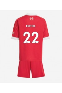 Liverpool Hugo Ekitike #22 Jalkapallovaatteet Lasten Kotipeliasu 2025-26 Lyhythihainen (+ Lyhyet housut)